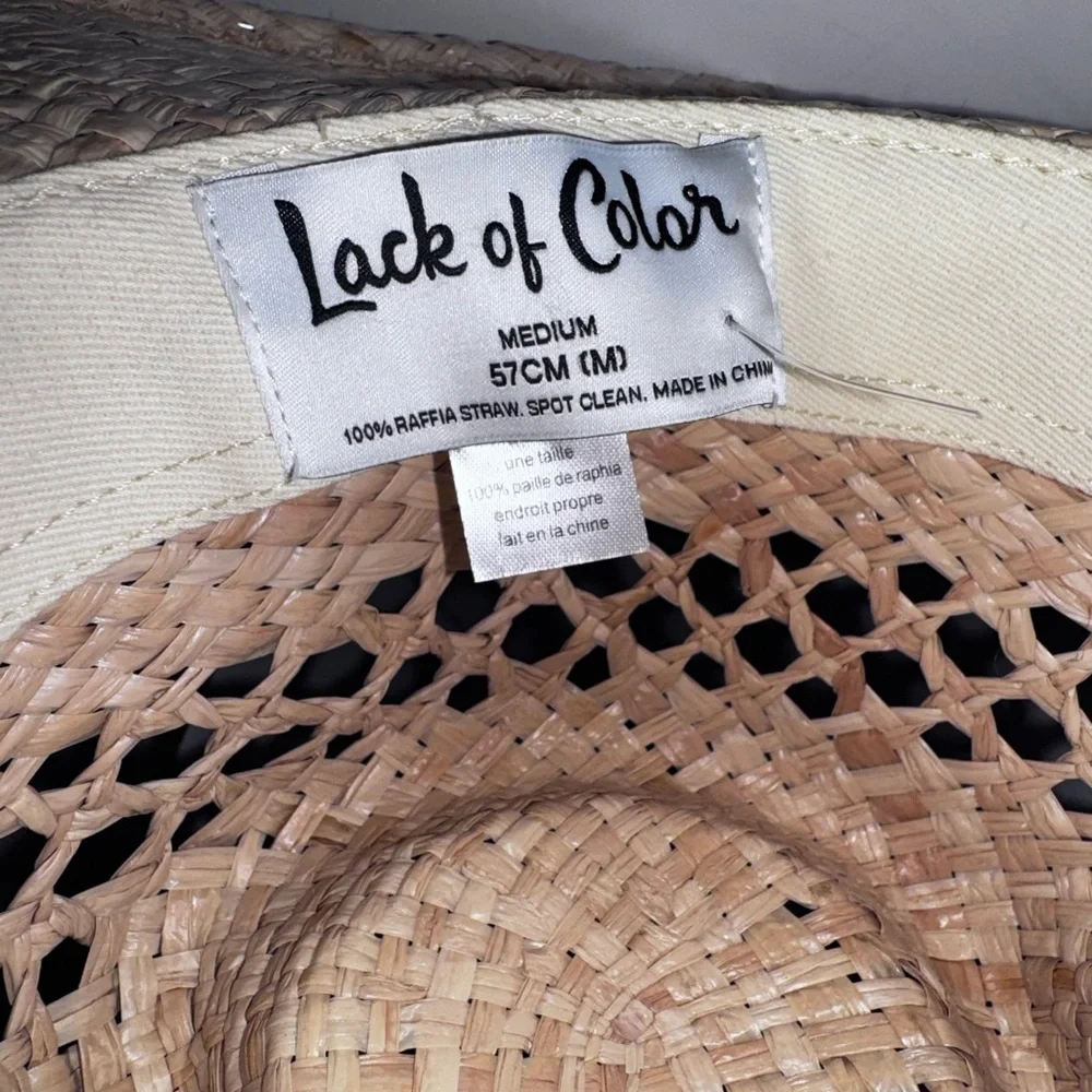 Lack Of Color Natural Straw Western Hat with Ventilated Crown